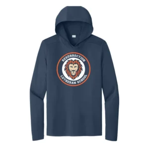 Resurrection Lutheran School UV Performance Long Sleeve Hooded Tee