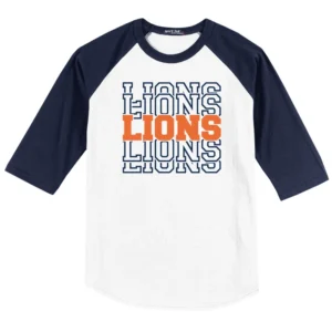 Stacked Lions Baseball Tee
