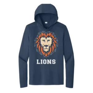 Resurrection Lutheran Lions UV Performance Long Sleeve Hooded Tee