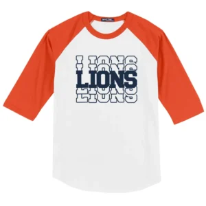Stacked Lions Baseball Tee