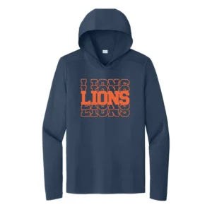 Stacked Lions UV Performance Long Sleeve Hooded Tee