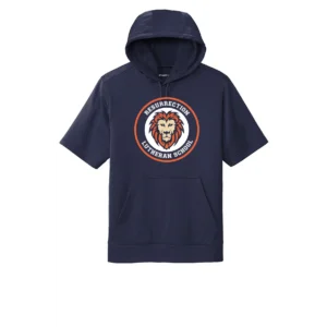 Resurrection Lutheran Circle Logo Adult Short Sleeve Hoodie