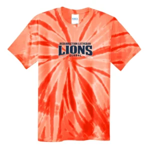 Resurrection Lutheran Arched Lions Logo Youth Tie Dye T-Shirt