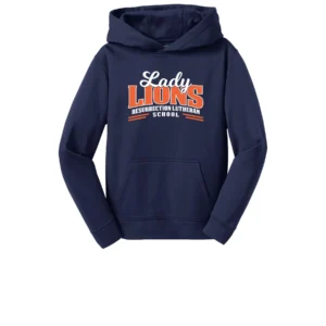 Resurrection Lutheran Lady Lions Logo Youth Hoodie