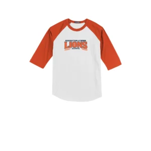 Resurrection Lutheran Arched Lions Logo Youth Baseball Tee