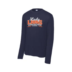 Resurrection Lutheran Lady Lions Logo Adult Long Sleeves