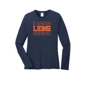 Resurrection Lutheran School Stacked Logo Ladies Long Sleeves