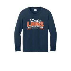 Resurrection Lutheran Lady Lions Logo Youth Long Sleeves