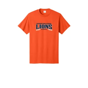 Resurrection Lutheran Arched Lions Logo Adult T-Shirt